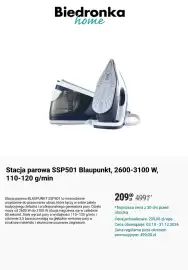 Biedronka gazetka Strona 5: Stacja parowa SSP501 Blaupunkt, 2600-3100 W, 110-120 g/min €209,00