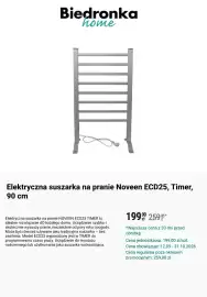 Biedronka gazetka Strona 6: Elektryczna suszarka na pranie Noveen ECD25, Timer, 90 cm €199,00