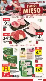 Intermarche gazetka tydzień 43 Strona 15: Mięso mielone z szynki wieprzowej Dolina Dobra €7,00, Kurczak Porcja Rosołowa €4,99