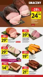 Intermarche gazetka tydzień 43 Strona 16: Szynka cygańska Olewnik €29,99, Metka łososiowa MADEJ WRÓBEL €19,99