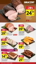 Intermarche gazetka tydzień 43 Strona 16: Szynka cygańska Olewnik €29,99, Metka łososiowa MADEJ WRÓBEL €19,99