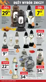 Intermarche gazetka tydzień 43 Strona 2: Znicz szklany €14,99, Znicz kula Kerti €34,99