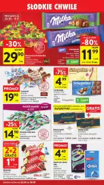 Intermarche gazetka tydzień 43 Strona 26: Czekolada Schogetten wybrane rodzaje €4,99, Wafelek GÓRALKI €1,00