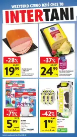 Intermarche gazetka tydzień 43 Strona 38: Ser Złoty Piastowski z Mlecznej Drogi €24,99, Actimel DANONE €5,99