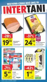 Intermarche gazetka tydzień 43 Strona 38: Ser Złoty Piastowski z Mlecznej Drogi €24,99, Actimel DANONE €5,99