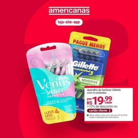 Encarte Lojas Americanas Página 4: Gillette - aparalho de barbear €19,99