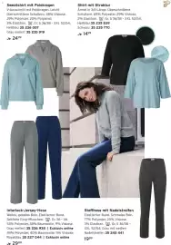 Tchibo Prospekt Seite 13: Interlock-Jersey-Hose €29,99, Sweatshirt mit Polokragen €24,99