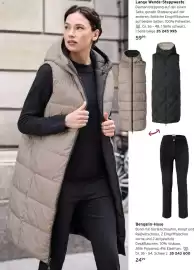 Tchibo Prospekt Seite 15: Lange Wende-Steppweste €59,99, Bengalin-Hose €24,99