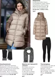 Tchibo Prospekt Seite 20: Sweathandschuhe €9,99, Steppmantel €79,99