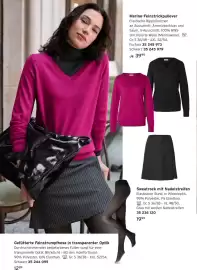 Tchibo Prospekt Seite 6: Merino-Feinstrickpullover €39,99, Sweatrock mit Nadelstreifen €19,99