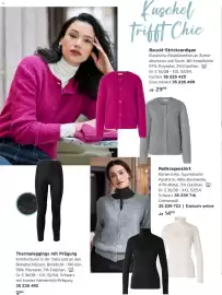 Tchibo Prospekt Seite 8: Bouclé-Strickcardigan €29,99, Thermoleggings mit Prägung €9,99