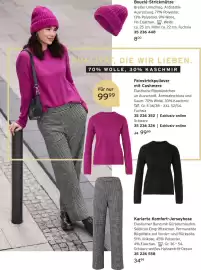 Tchibo Prospekt Seite 9: Bouclé-Strickmütze €8,00, Feinstrickpullover mit Cashmere €99,99