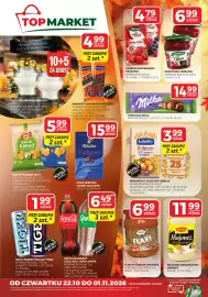 Top Market gazetka Strona 1: Czekolada Milka €14,99, Makaron 5-Jajeczny Lubella €3,99