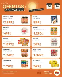 Catálogo El Milagro Mayorista semana 43 Página 12: Nacor polenta presto pronta €1.290,00, Arcor salsa pizza €1.399,00