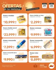 Catálogo El Milagro Mayorista semana 43 Página 3: Cosalta queso cremoso €9.999,00, Tonadita queso cheddar en fetas €2.299,00
