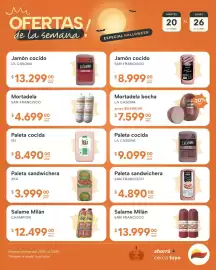Catálogo El Milagro Mayorista semana 43 Página 4: Mortadela san francisco €4.699,00, La casona mortadela bocha €7.599,00