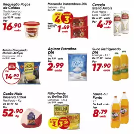 Tabloide Dia Página 6: Fanta - sprite ou €8,79, Dia - milho-verde ou ervilha €3,39