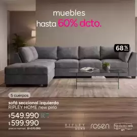 Catálogo Ripley Página 7: Sofá seccional izquierdo new pino €549.990,00