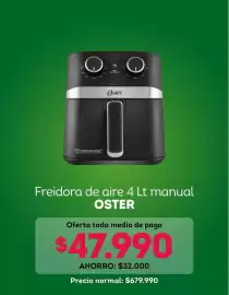 Catálogo Tottus Página 9: Oster - freidora de aire 4 lt manual €47.990,00