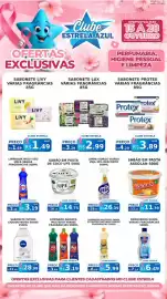 Folheto Supermercado Estrela Azul Página 2: Limpa vidros vidrex €26,39, Limpador multi uso urca várias fragrâncias €3,19