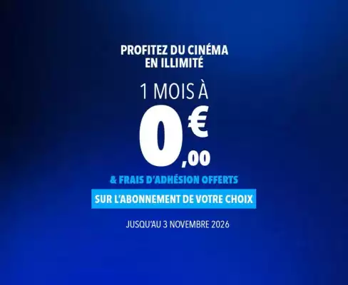 UGC (valable jusqu'au 3-11)