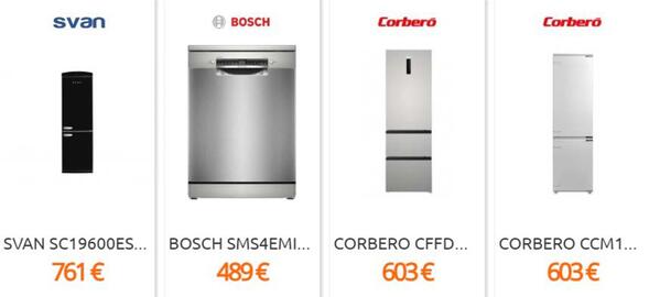 Folleto Eureka Electrodomésticos semana 43 Página 2: Corberó - ccm1 €603,00, Bosch - sms4emi €489,00