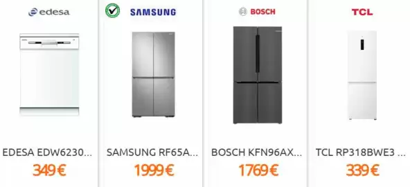 Folleto Eureka Electrodomésticos semana 43 Página 1: Samsung - rf65a €1.999,00, Edesa - edw6230 €349,00