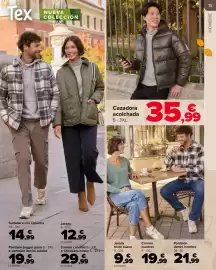 Folleto Carrefour Página 15: Cazadora acolchada €35,99, Camisa cuadros o Chaqueta husky €29,99