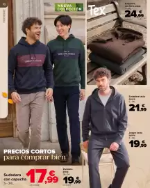 Folleto Carrefour Página 16: Tex sudadera con forro polar €24,99, Sudadera tacto suave €21,99