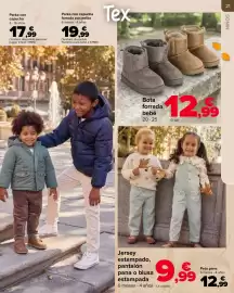 Folleto Carrefour Página 21: Jersey estampado, pantalón pana o blusa estampada €9,99, Parka con capucha €17,99