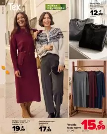 Folleto Carrefour Página 6: MUJER 6 Tex NUEVA COLECCIÓN Jersey cuello pico o cuello redondo con lana XS-2XL 12,99 La unidad