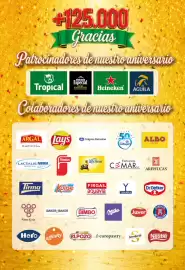 Folleto SPAR Gran Canaria Página 4: +125.000 Gracias Patrocinadores de nuestro aniversario Tropical DORADA Especial EXTRA