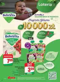 Dino gazetka tydzień 43 Strona 18: Deser w tubce BoboVita €2,69, Kaszka mleczno-ryżowa BoboVita €7,99