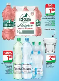 Dino gazetka tydzień 43 Strona 2: Woda mineralna gazowana musująca Rodowita €1,69, Woda mineralna Skarb Życia Muszyna €1,49