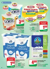 Dino gazetka tydzień 43 Strona 48: Śmietana Polska Mlekovita 18% €1,99, Jogurt naturalny Krasula €1,49