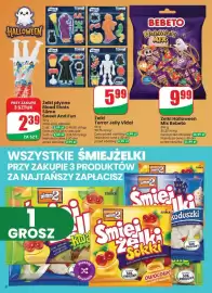 Dino gazetka tydzień 43 Strona 8: Żelki płynne Blood Shots Slime Sweet And Fun €2,39, Żelki Halloween Mix Bebeto €9,99
