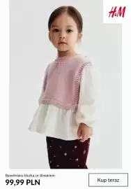 H&M gazetka tydzień 43 Strona 3: Bawełniana bluzka ze śliniakiem H & M €99,99