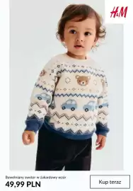 H&M gazetka tydzień 43 Strona 4: Bawełniany sweter w żakardowy wzór H & M €49,99