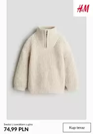 H&M gazetka tydzień 43 Strona 5: Sweter z suwakiem u góry H & M €74,99
