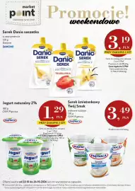 Market Point gazetka Strona 9: Serek śmietankowy Twój Smak z łososiem Piątnica €3,49, Jogurt naturalny Piątnica 2% €1,29