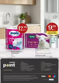 Market Point gazetka Strona 25: Ręcznik papierowy 3-warstwowy Mola €12,99, Papier toaletowy Tento 4-warstwowy 8-pak €9,99