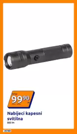 Action leták týden 43 Strana 6: Za kus 9990 99.9/ks 129.9Kč Kč ว Nabíjecí kapesní svítilna 800 lm ACTION