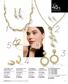 Catálogo Ésika Página 97: Set collar + aros pearly waves €17.990,00
