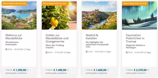 Gruber Reisen Flugblatt Seite 1