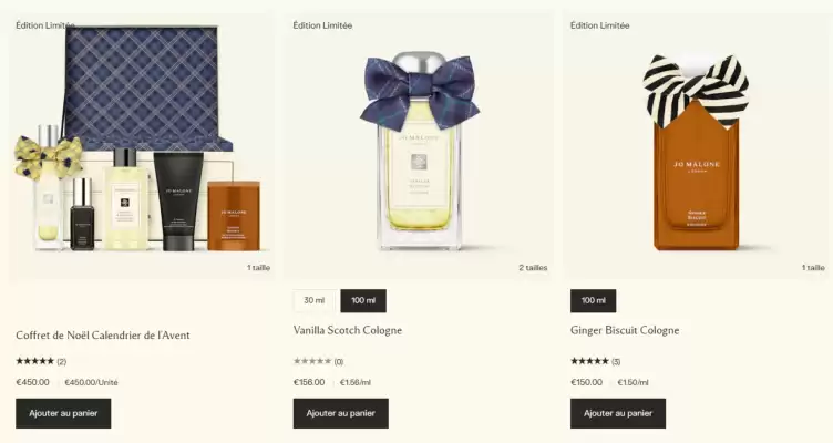 Jo Malone (valable jusqu'au 31-10)