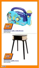 Action gazetka tydzień 43 Strona 30: Drewniana szafka nocna €59,95, Zabawkowe radio z mikrofonem Bluey €34,95