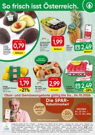 Spar Flugblatt Seite 20: Driscolls Himbeeren €2,49, SPAR Natur pur knackig-süßer Bio-Trauben Mix kernlos €1,99