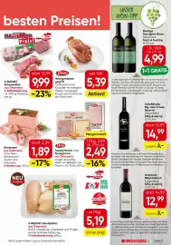 Eurospar Flugblatt Seite 3: S Budget Schweinsfilet €9,99, Weingut Scheiblhofer Big John Cuvée Reserve €14,99