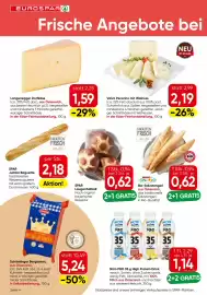 Eurospar Flugblatt Seite 4: Nöm Pro 35G High Protein Drink €1,14, Valvo Pecorino €2,19