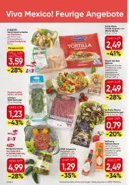 Eurospar Flugblatt Seite 6: Fagioli Pintobohnen alla Bud Spencer €2,49, S Budget Hendl Geschnetzeltes €3,59